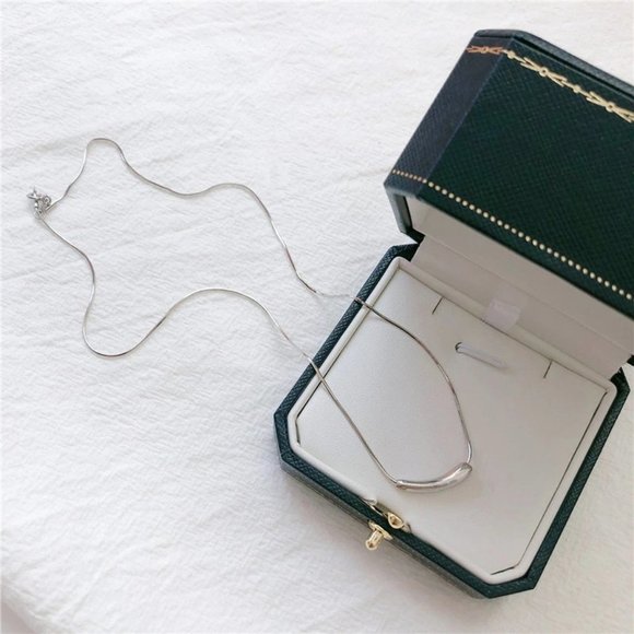 *NEW 925 Sterling Silver Simple Bar Necklace - Picture 12 of 15